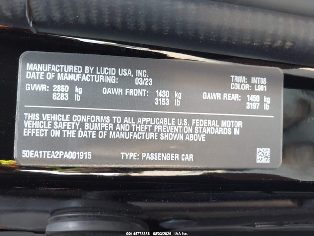 Lucid Air Touring 2023 50EA1TEA2PA001915 Image 9