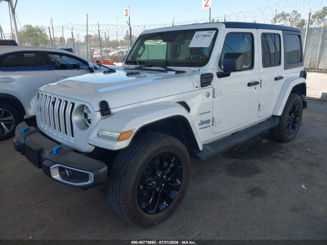 45778892 :رقم المزاد ، 1C4JJXP62NW186844 vin ، 2022 Jeep Wrangler 4xe Unlimited Sahara 4x4 مزاد بيع