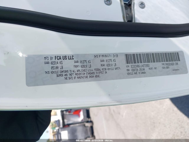 2C3CDXBG1JH272952 Dodge Charger Sxt Rwd