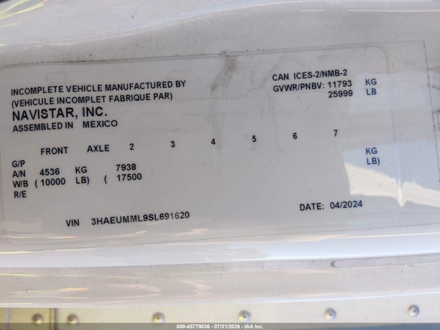 International Mv 2025 3HAEUMML9SL691620 Image 8