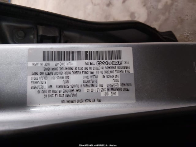 Aukcja sprzedaży 2021 Mazda Cx-5 Grand Touring, vin: JM3KFBDM7M0484360, numer aukcji: 45779358