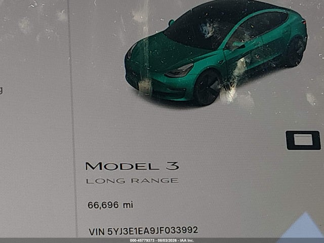 5YJ3E1EA9JF033992 Tesla Model 3 Long Range/mid Range