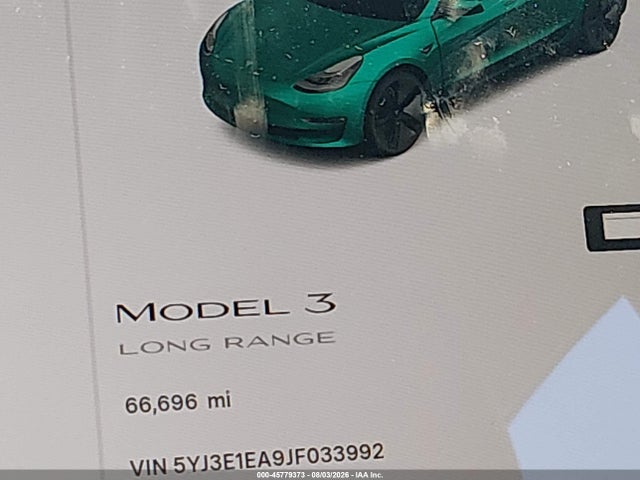 5YJ3E1EA9JF033992 Tesla Model 3 Long Range/mid Range