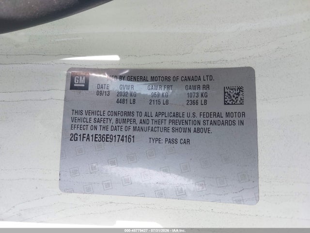 Продажа на аукционе авто 2014 Chevrolet Camaro 2ls, vin: 2G1FA1E36E9174161, номер лота: 45779427