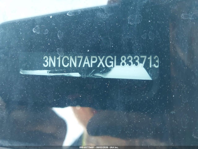 Aukcja sprzedaży 2016 Nissan Versa 1.6 S/1.6 S+/1.6 Sl/1.6 Sv, vin: 3N1CN7APXGL833713, numer aukcji: 45779491