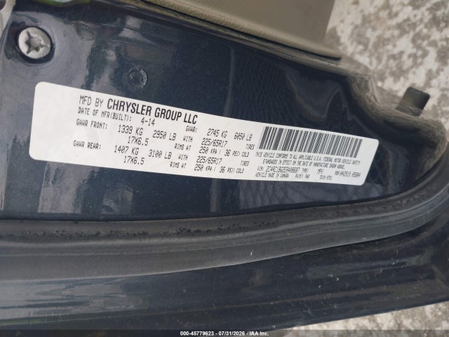 45779623 :رقم المزاد ، 2C4RC1BG2ER408687 vin ، 2014 Chrysler Town & Country Touring مزاد بيع