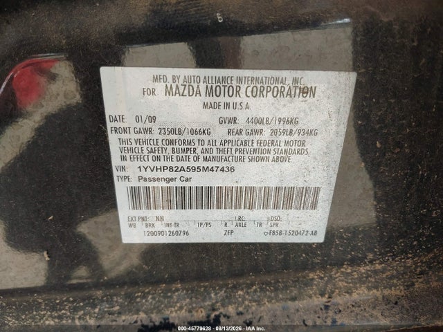 Aukcja sprzedaży 2009 Mazda Mazda6 I Touring, vin: 1YVHP82A595M47436, numer aukcji: 45779628