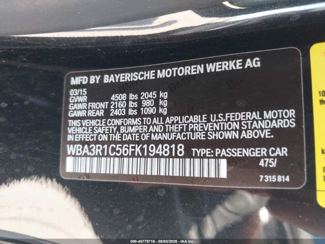 WBA3R1C56FK194818 BMW 435i