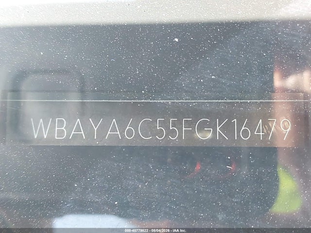 Aukcja sprzedaży 2015 Bmw 740i, vin: WBAYA6C55FGK16479, numer aukcji: 45779822