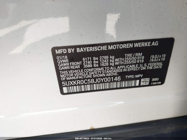 5UXKR0C58J0Y00146 BMW X5 Xdrive35i