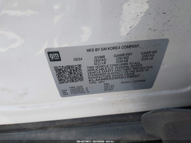 Продажа на аукционе авто 2024 Buick Encore Gx Preferred Fwd, vin: KL4AMBS28RB189057, номер лота: 45779871