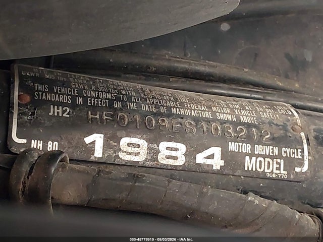Продаж на аукціоні авто 1984 Honda Nh80, vin: JH2HF0109ES103212, номер лоту: 45779919