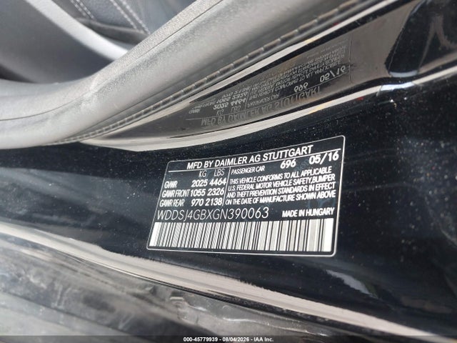 Продажа на аукционе авто 2016 Mercedes-benz Cla 250 4matic, vin: WDDSJ4GBXGN390063, номер лота: 45779939