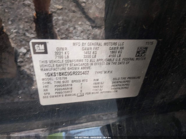 GMC YUKON SLT 2016 1GKS1BKC9GR225407 Image 9