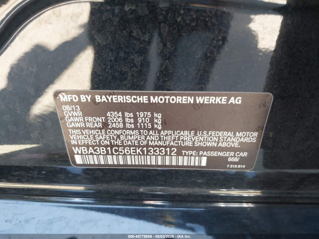 BMW 320i 2014 WBA3B1C56EK133312 Image 9