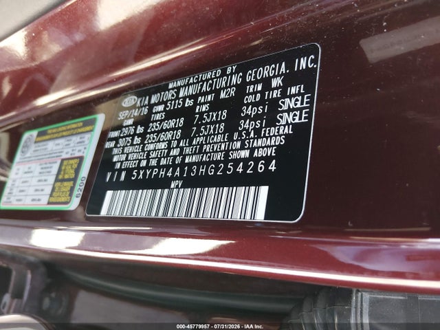 KIA Sorento 2.0t Ex 2017 5XYPH4A13HG254264 Image 9