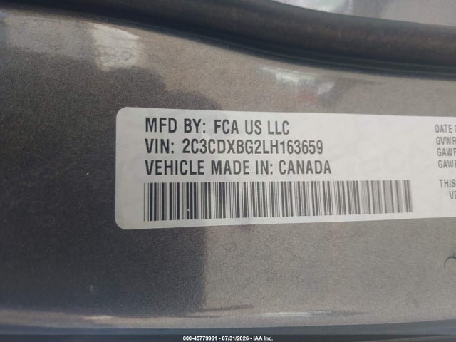 Dodge Charger Sxt Rwd 2020 2C3CDXBG2LH163659 Image 9