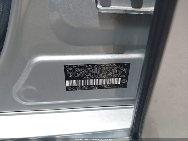 45779992 :رقم المزاد ، JTHBZ1BL0GA003253 vin ، 2016 Lexus Gs 350 مزاد بيع