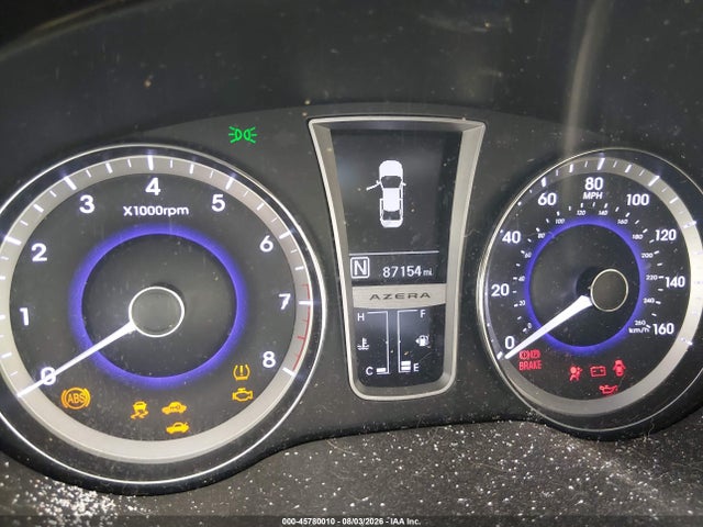 45780010 :رقم المزاد ، KMHFH4JG3DA311777 vin ، 2013 Hyundai Azera مزاد بيع