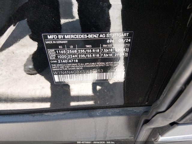 Продаж на аукціоні авто 2025 Mercedes-benz Gla 250 4matic, vin: W1N4N4GBXSJ688953, номер лоту: 45780051