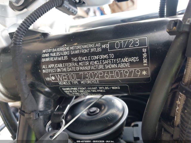 45780091 :رقم المزاد ، WB10L7302P6H01979 vin ، 2023 Bmw R Nine T Scrambler مزاد بيع