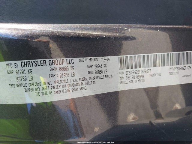 Fiat 500E BATTERY ELECTRIC 2015 3C3CFFGE8FT576077 Image 9