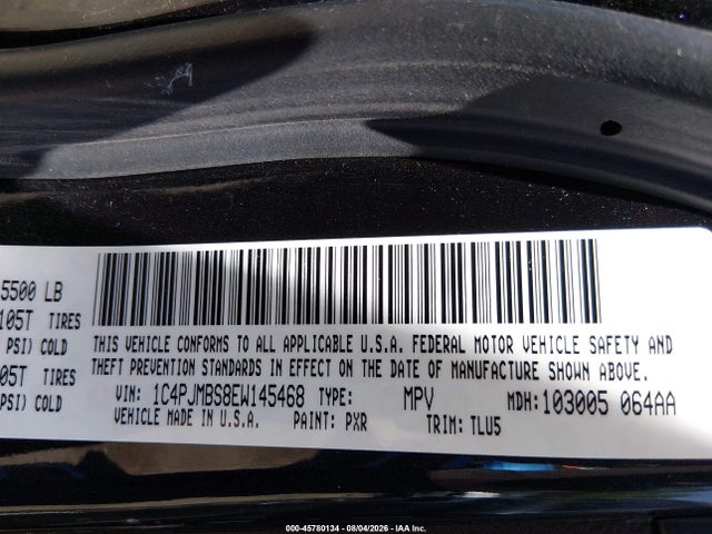 Продаж на аукціоні авто 2014 Jeep Cherokee Trailhawk, vin: 1C4PJMBS8EW145468, номер лоту: 45780134