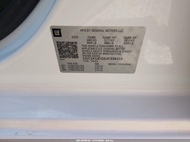 1GC1KUEG5JF236315 Chevrolet Silverado 2500hd Wt