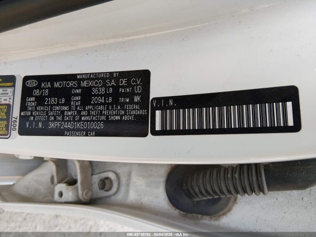 KIA FORTE FE 2019 3KPF24AD1KE010026 Image 9