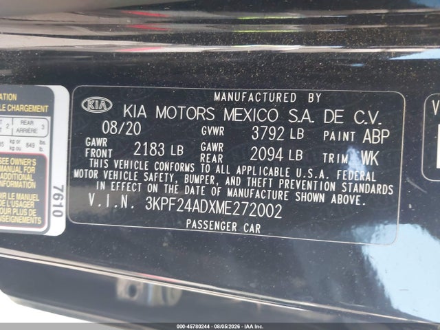 KIA Forte Lxs 2021 3KPF24ADXME272002 Image 9