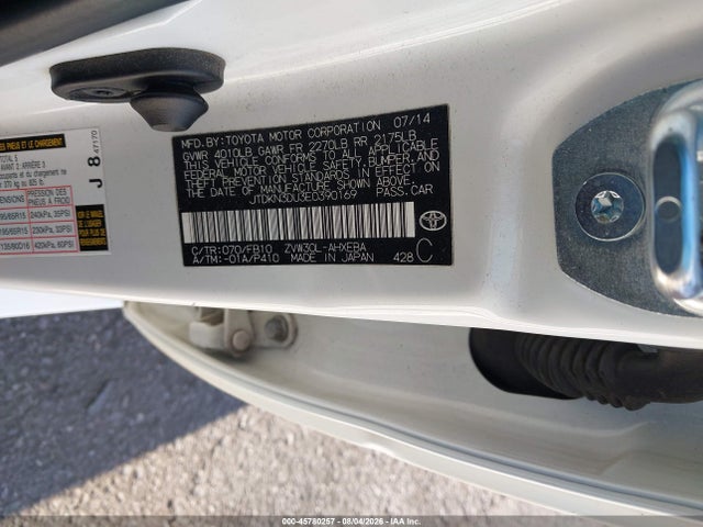 Toyota Prius Two 2014 JTDKN3DU3E0390169 Image 9