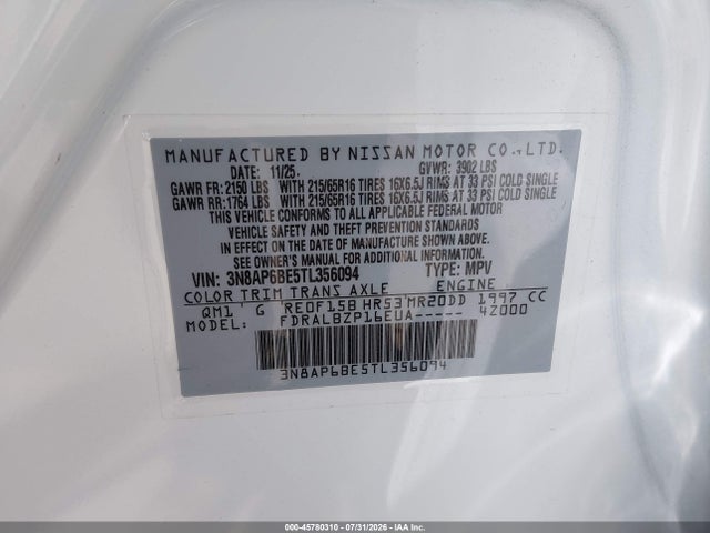 Nissan KICKS S 2026 3N8AP6BE5TL356094 Image 9