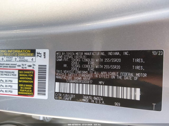 Lexus Tx 350 Luxury 2024 5TDAAAB6XRS000817 Image 9
