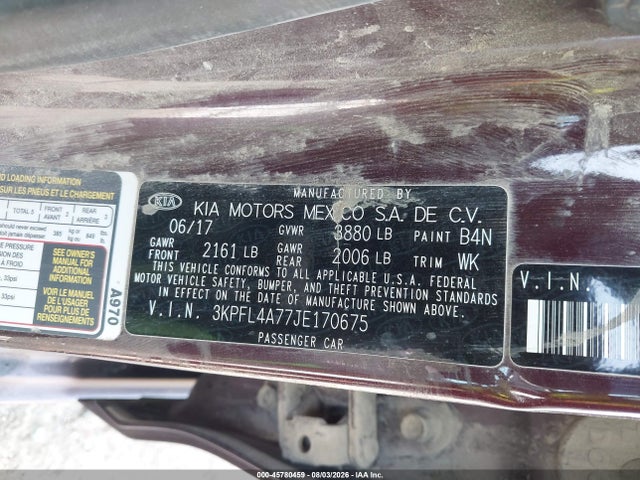 KIA FORTE LX 2018 3KPFL4A77JE170675 Image 9