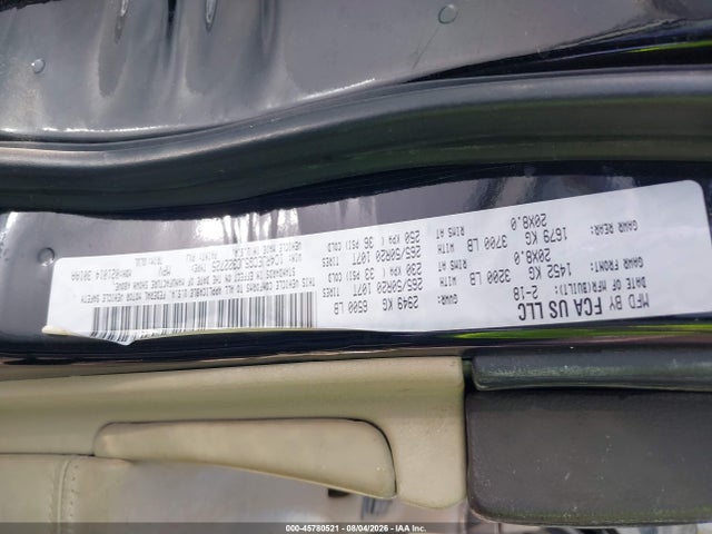 Aukcja sprzedaży 2018 Jeep Grand Cherokee Overland 4x2, vin: 1C4RJECG5JC322725, numer aukcji: 45780521