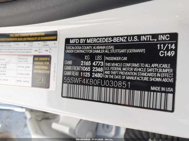55SWF4KB0FU030851 Mercedes-Benz C 300 4matic