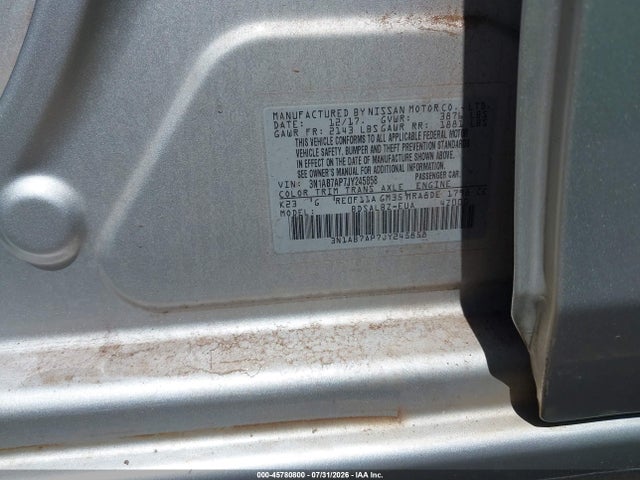 Продажа на аукционе авто 2018 Nissan Sentra S, vin: 3N1AB7AP7JY245858, номер лота: 45780800