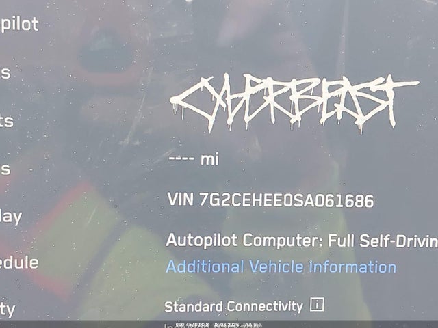 Продаж на аукціоні авто 2025 Tesla Cybertruck Cyberbeast, vin: 7G2CEHEE0SA061686, номер лоту: 45780838