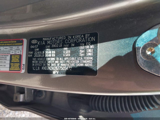 45780846 :رقم المزاد ، KNDJN2A28J7505472 vin ، 2018 Kia Soul مزاد بيع