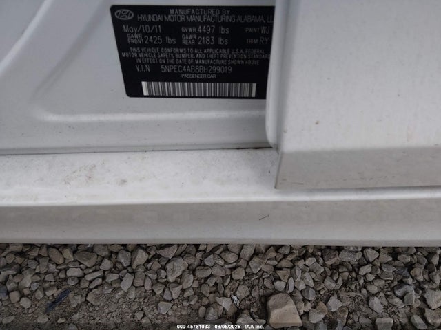 Aukcja sprzedaży 2011 Hyundai Sonata Limited 2.0t, vin: 5NPEC4AB8BH299019, numer aukcji: 45781033