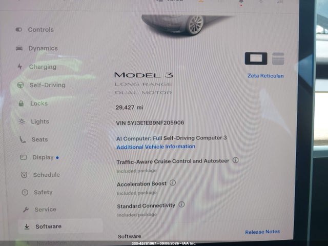Tesla Model 3 Long Range Dual Motor All-wheel Drive 2022 5YJ3E1EB9NF205906 Image 7