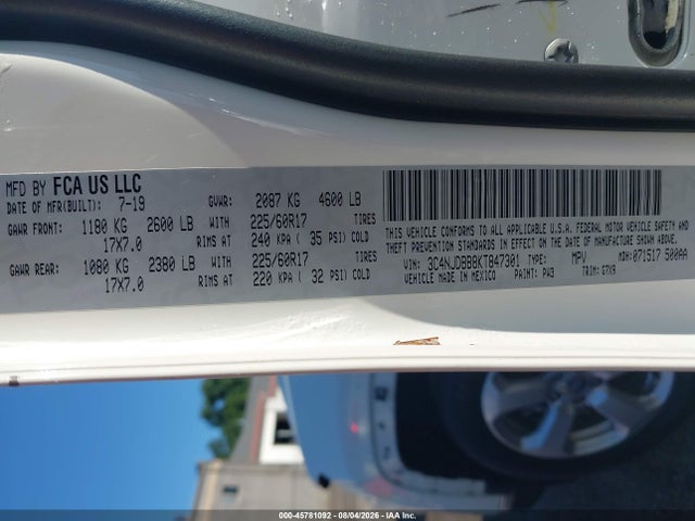 Jeep Compass Latitude 4x4 2019 3C4NJDBB8KT847301 Image 9