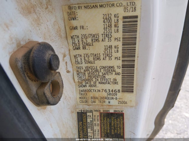 Nissan FRONTIER S 2018 1N6BD0CTXJN763468 Image 9