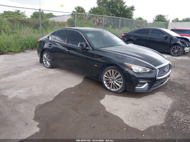2018 Infiniti Q50 3.0t Luxe მანქანა იყიდება აუქციონზე, vin: JN1EV7AP6JM363119, აუქციონის ნომერი: 45781152