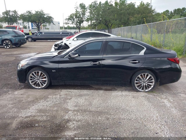 2018 Infiniti Q50 3.0t Luxe მანქანა იყიდება აუქციონზე, vin: JN1EV7AP6JM363119, აუქციონის ნომერი: 45781152