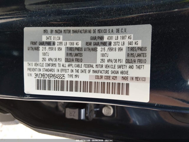 2024 Mazda Cx-30 2.5 S Preferred Package მანქანა იყიდება აუქციონზე, vin: 3MVDMBCM8RM648825, აუქციონის ნომერი: 45781159