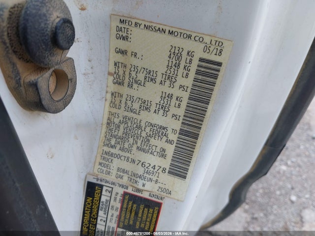 Nissan FRONTIER S 2018 1N6BD0CT8JN762478 Image 9