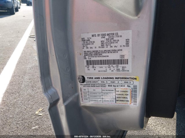 45781224 :رقم المزاد ، 1FTFW1EF3EKG54238 vin ، 2014 Ford F-150 Fx4 مزاد بيع