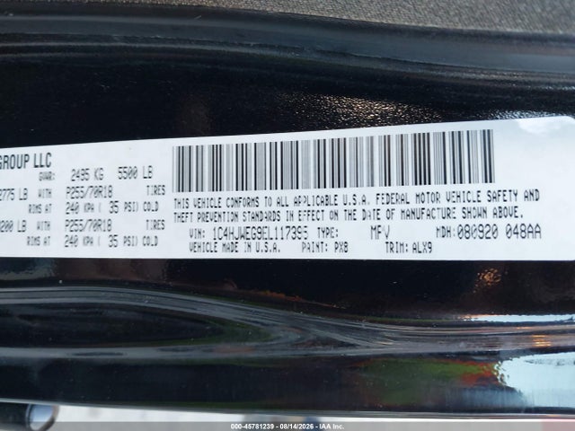 Aukcja sprzedaży 2014 Jeep Wrangler Unlimited Sahara, vin: 1C4HJWEG9EL117395, numer aukcji: 45781239