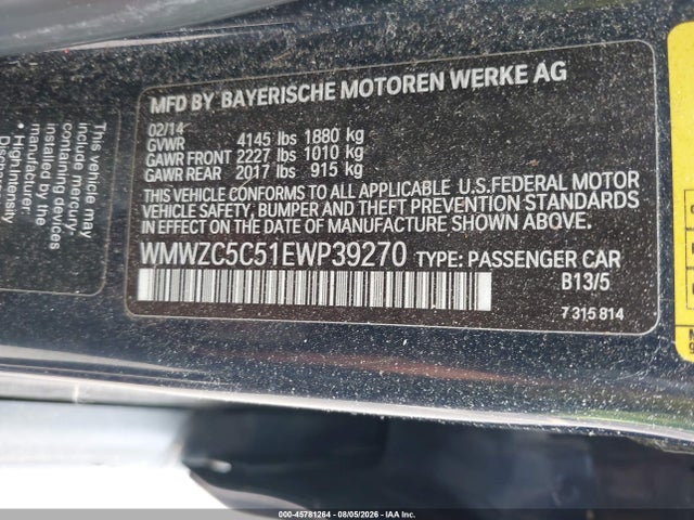 2014 Mini Countryman Cooper S მანქანა იყიდება აუქციონზე, vin: WMWZC5C51EWP39270, აუქციონის ნომერი: 45781264